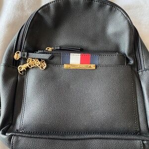 Tommy Hilfiger black vegan Purse backpack